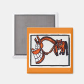 Cartoon Bay western show kwart paardenmagneet Magneet (Voorkant / Achterkant)