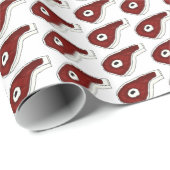 Cartoon BBQ Steak-pakpapier Cadeaupapier (Rol Hoek)