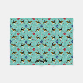 Cartoon Beagle Fleece Deken