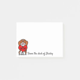 Cartoon Beagle Heart mama Post-it® Notes