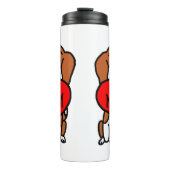 Cartoon Beagle Heart mama Thermosbeker (Voorkant)