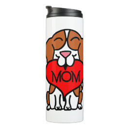 Cartoon Beagle Heart mama Thermosbeker