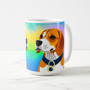 🐶 Cartoon Beagle Hond Illustratie Ontwerp 🐶 Koffiemok