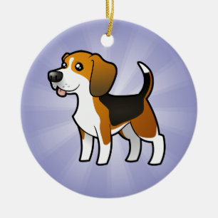 Cartoon Beagle Keramisch Ornament