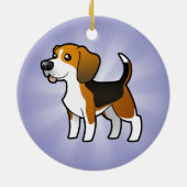 Cartoon Beagle Keramisch Ornament (Achterkant)