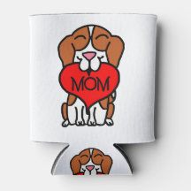 Cartoon Beagle Mam Heart