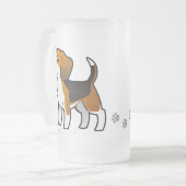 Cartoon Beagle Matglas Bierpul (Voorkant links)