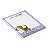 Cartoon Beagle Notitieblok (Schuin)