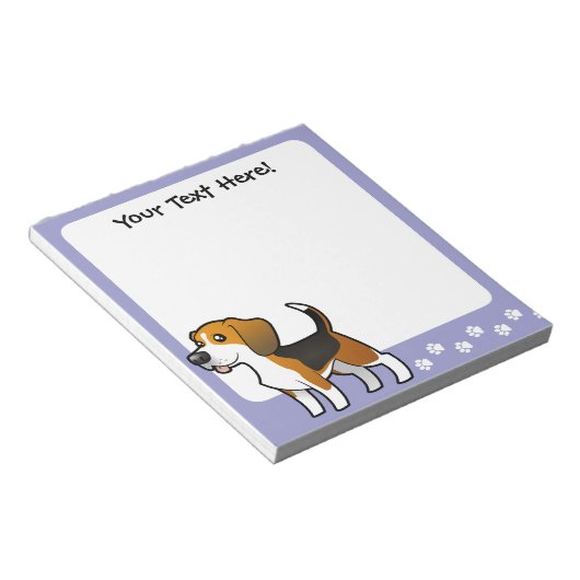 Cartoon Beagle Notitieblok (Schuin)