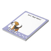 Cartoon Beagle Notitieblok (Linkerzijde)