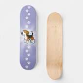 Cartoon Beagle Persoonlijk Skateboard (Voorkant)