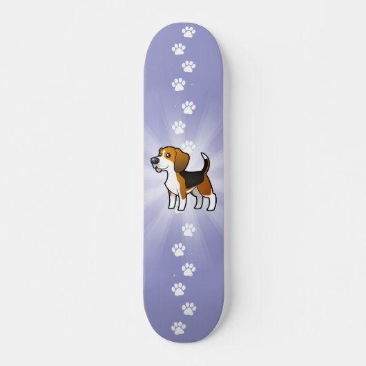 Cartoon Beagle Persoonlijk Skateboard (Voorkant)