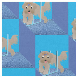 Cartoon Bearded Collie v2 Weaves Stof