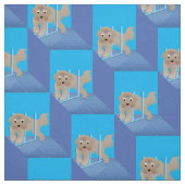 Cartoon Bearded Collie v2 Weaves Stof (Swatch)