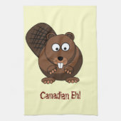 Cartoon Beaver American MoJo Kitchen Towels Theedoek (Verticaal)