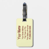 Cartoon Beaver Bagagelabel (Achterkant verticaal)