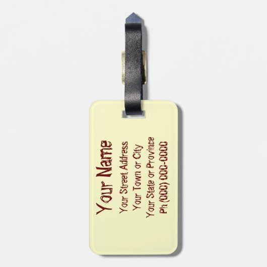 Cartoon Beaver Bagagelabel (Achterkant verticaal)