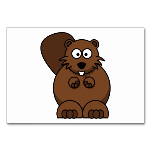 Cartoon Beaver Kaart (Achterkant)