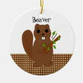 Cartoon Beaver Keramisch Ornament (Voorkant)