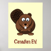 Cartoon Beaver Poster (Voorkant)
