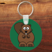 Cartoon Beaver Sleutelhanger (Voorkant)