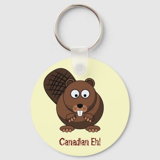 Cartoon Beaver Sleutelhanger (Voorkant)