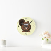 Cartoon Beaver Wall klok (Huis)