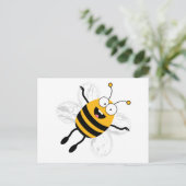 Cartoon Bee Briefkaart (Staand voorkant)