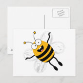 Cartoon Bee Briefkaart (Voorkant / Achterkant)