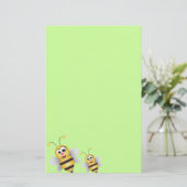 Cartoon Bee Briefpapier (Staand voorkant)