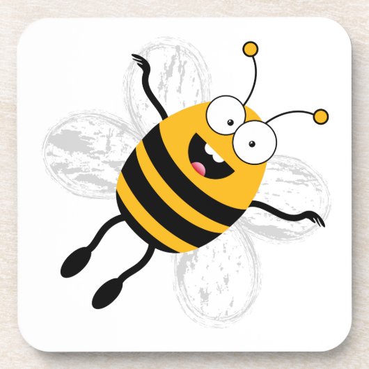 Cartoon Bee Drankjes Onderzetter (Voorkant)