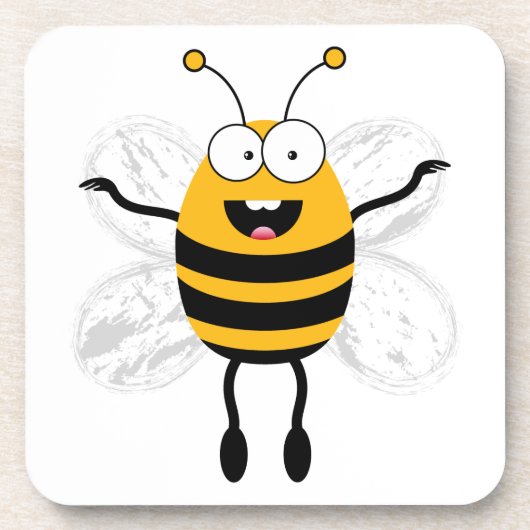 Cartoon Bee Drankjes Onderzetter (Voorkant)