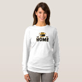 Cartoon Bee en Honey Jar "HOME" T-shirt (Voorkant volledig)