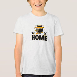 Cartoon Bee en Honey Jar "HOME" T-shirt