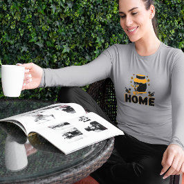 Cartoon Bee en Honey Jar "HOME" T-shirt
