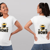 Cartoon Bee en Honey Jar "HOME" T-shirt