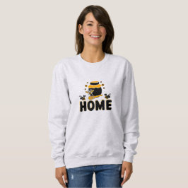 Cartoon Bee en Honey Jar "HOME" T-shirt