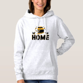 Cartoon Bee en Honey Jar "HOME" T-shirt