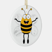 Cartoon Bee Keramisch Ornament (Rechts)