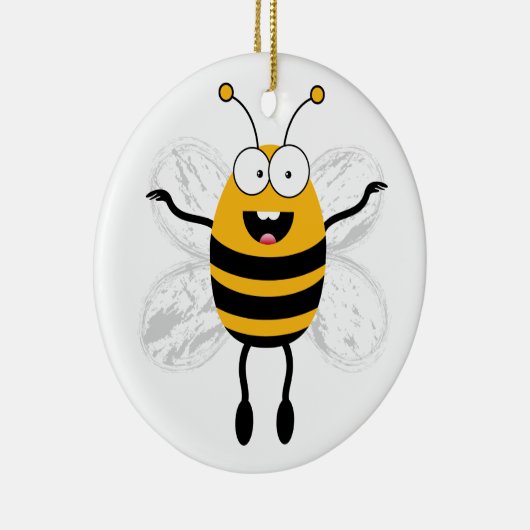 Cartoon Bee Keramisch Ornament (Rechts)