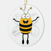 Cartoon Bee Keramisch Ornament (Links)