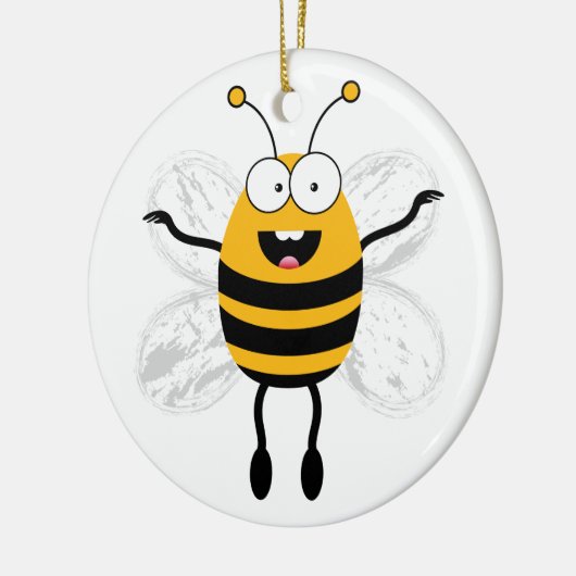 Cartoon Bee Keramisch Ornament (Links)
