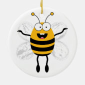 Cartoon Bee Keramisch Ornament (Achterkant)