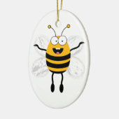 Cartoon Bee Keramisch Ornament (Links)