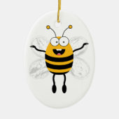 Cartoon Bee Keramisch Ornament (Voorkant)
