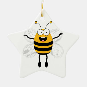 Cartoon Bee Keramisch Ornament