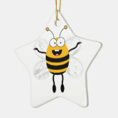 Cartoon Bee Keramisch Ornament (Links)