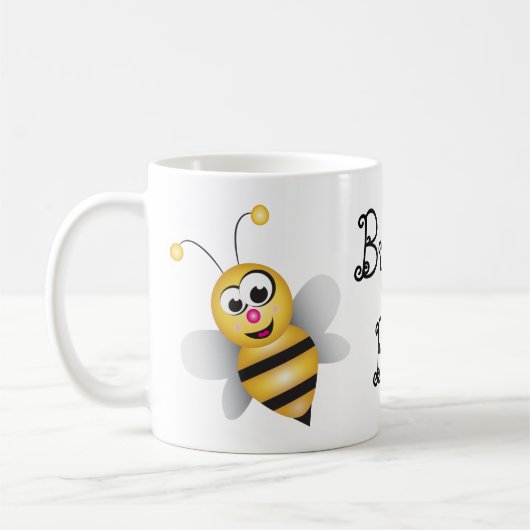 Cartoon Bee Koffiemok (Links)