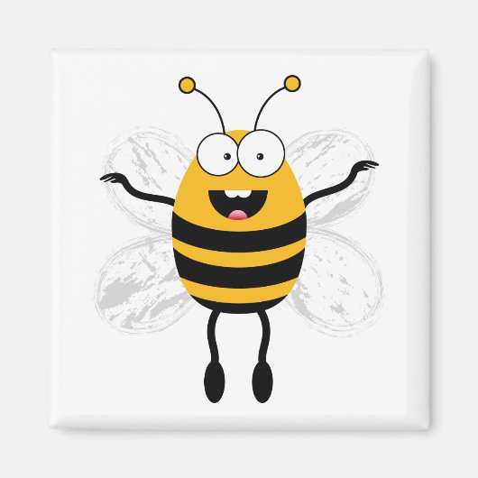 Cartoon Bee Magneet (Voorkant)