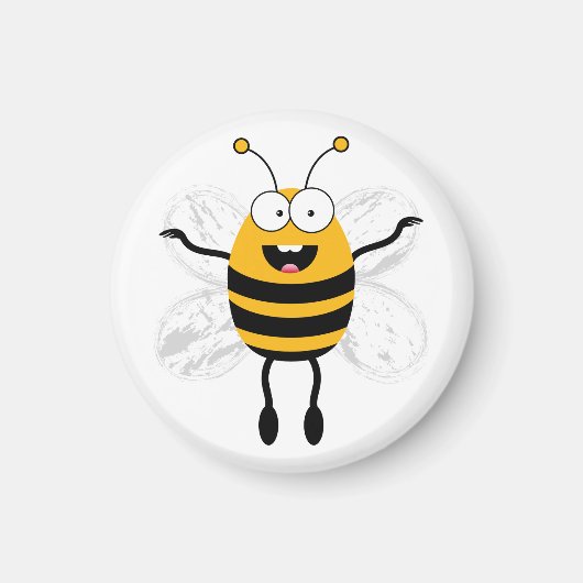 Cartoon Bee Magneet (Voorkant)